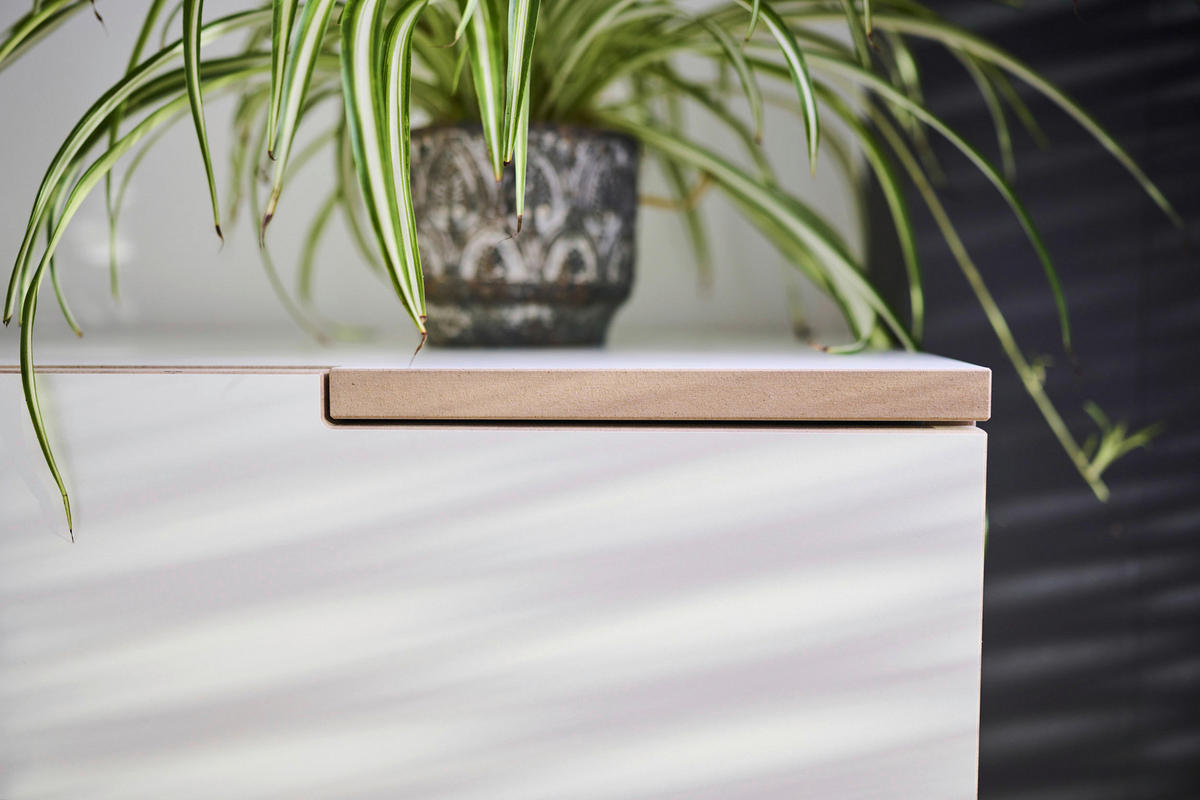 KOMMODE  in 100/110/45 cm  - Buchefarben/Alufarben, Design, Holzwerkstoff (100/110/45cm) - Tojo