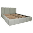 POLSTERBETT Lattenrost, Bettkasten Hellgrau 140/200 cm  - Hellgrau/Schwarz, KONVENTIONELL, Holz/Kunststoff (140/200cm) - Carryhome