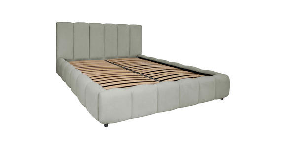 POLSTERBETT Lattenrost, Bettkasten Hellgrau 140/200 cm  - Hellgrau/Schwarz, KONVENTIONELL, Holz/Kunststoff (140/200cm) - Carryhome