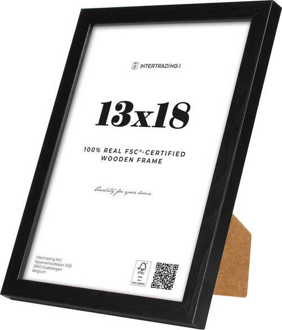 BILDERRAHMEN - Schwarz, Basics, Glas/Holz (19,7/14,7/1,2cm)