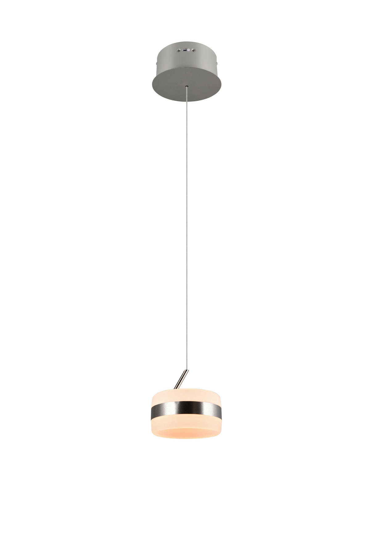 LED-HÄNGELEUCHTE 15,5/150 cm    - Weiss/Nickelfarben, Design, Kunststoff/Metall (15,5/150cm) - Trio Leuchten