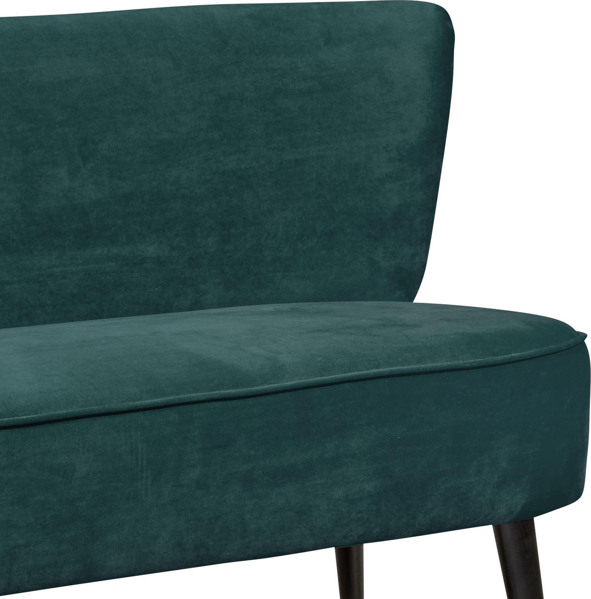 SITZBANK 140/83/75 cm Mikrovelours Grün Holz  - Schwarz/Grün, Trend, Holz/Textil (140/83/75cm) - MID.YOU