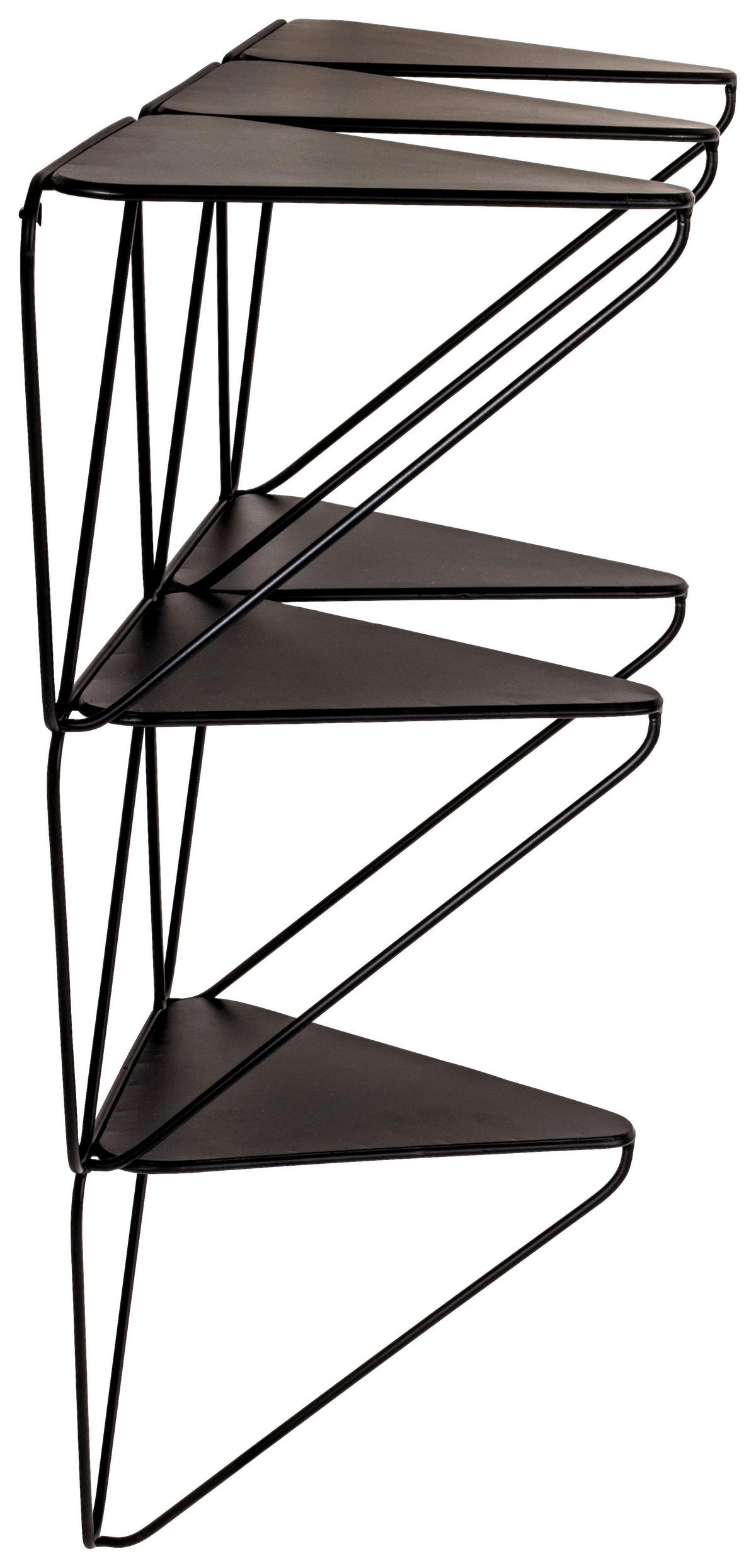WANDREGAL  - Schwarz, Design, Metall (72/63/22cm)