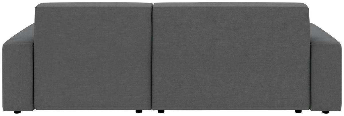 ECKSOFA in Struktur Anthrazit  - Anthrazit/Schwarz, Modern, Kunststoff/Textil (246/162cm) - Trendmanufaktur