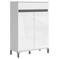 SKRINKA NA TOPÁNKY, biela, 80/115/34 cm - biela/antracitová, Design, kompozitné drevo/plast (80/115/34cm) - Xora