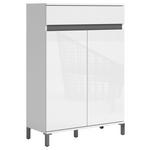 SCHUHSCHRANK  in 80/115/34 cm  - Anthrazit/Weiß, Design, Holzwerkstoff/Kunststoff (80/115/34cm) - Xora