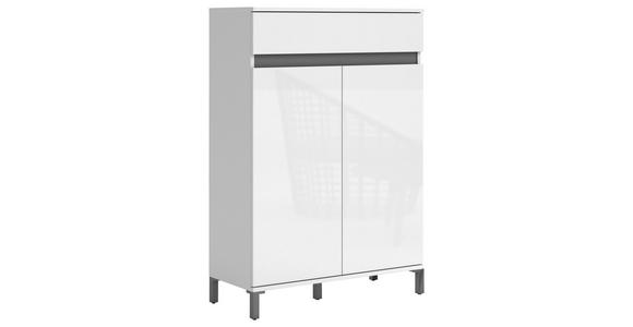 SCHUHSCHRANK  in 80/115/34 cm  - Anthrazit/Weiß, Design, Holzwerkstoff/Kunststoff (80/115/34cm) - Xora