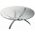 COUCHTISCH in Metall, Glas 105/105/45 cm  - Chromfarben, Design, Glas/Metall (105/105/45cm) - Novel