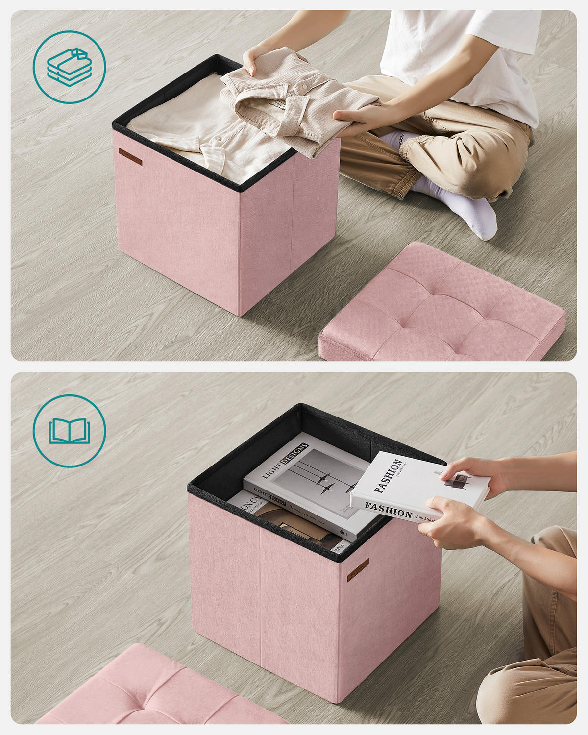 SITZBOX  - Rosa, Basics, Textil (38/38/38cm)