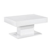 COUCHTISCH 90/60/44 cm rechteckig Weiß, Weiß Hochglanz  - Weiß Hochglanz/Weiß, Design, Holzwerkstoff (90/60/44cm) - Carryhome