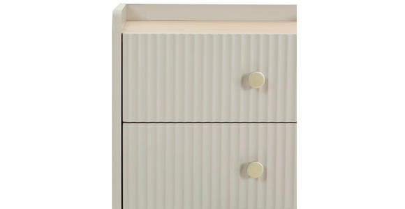 NACHTKÄSTCHEN in Eichefarben, Hellgrau  - Eichefarben/Goldfarben, Design, Holzwerkstoff/Metall (50/54/40cm) - Xora