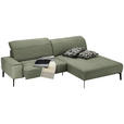 ECKSOFA  in Mikrofaser Grün  273/203 cm  - Schwarz/Grün, Design, Textil/Metall (273/203cm) - Johann Jakob