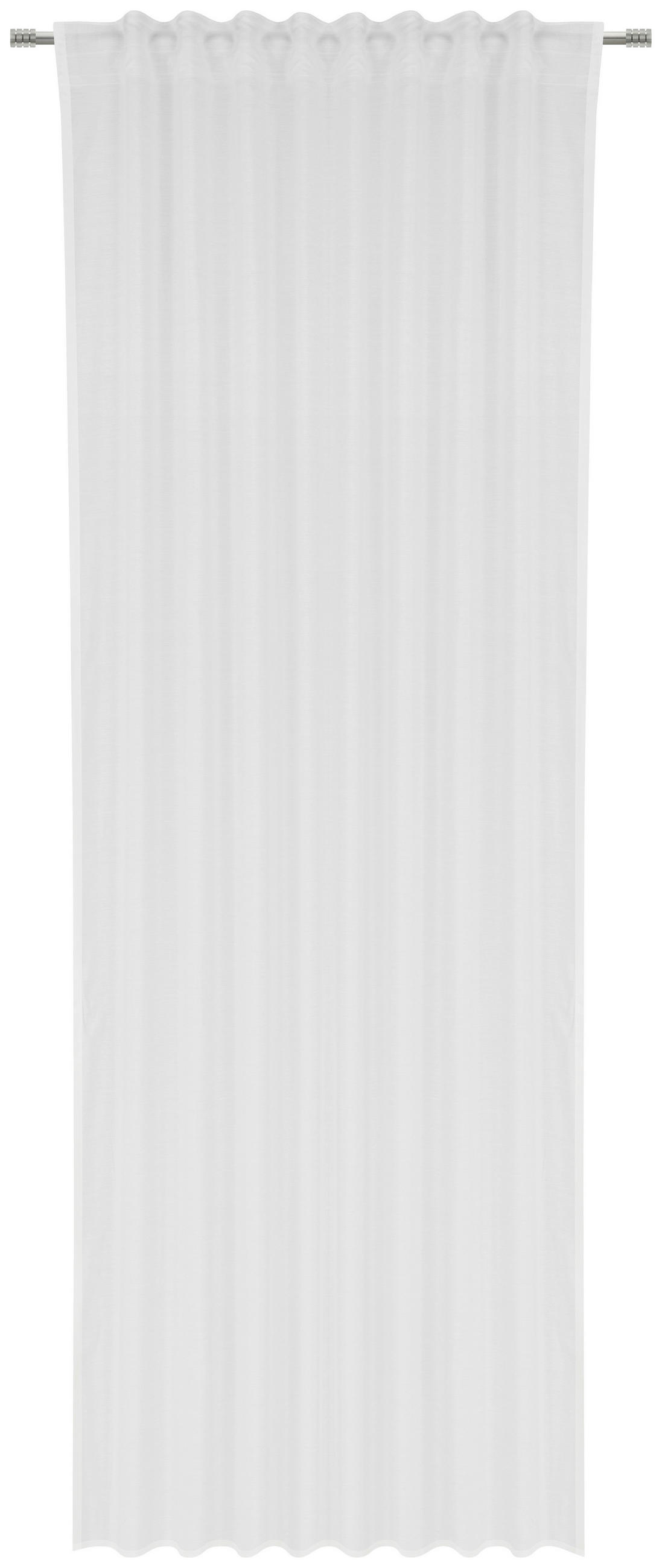 FERTIGVORHANG transparent - Weiss, Basics, Textil (140/300cm) - Esposa