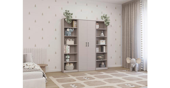 REGAL  55/194/36 cm Kaschmir  - Kaschmir/Schwarz, Basics, Holzwerkstoff (55/194/36cm) - Xora