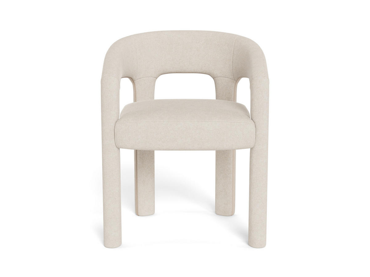 ARMLEHNSTUHL   Flachgewebe  - Beige, MODERN, Textil/Metall (58/76/55cm) - MID.YOU