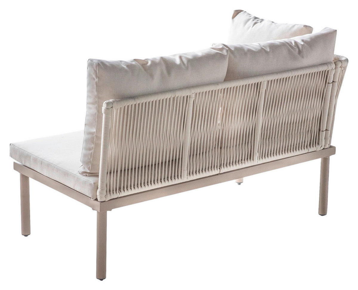 LOUNGEGARNITUR  215/170 cm  Akazie massiv Eisen  - Creme/Akaziefarben, MODERN, Holz/Textil (215/170cm) - Ambia Garden