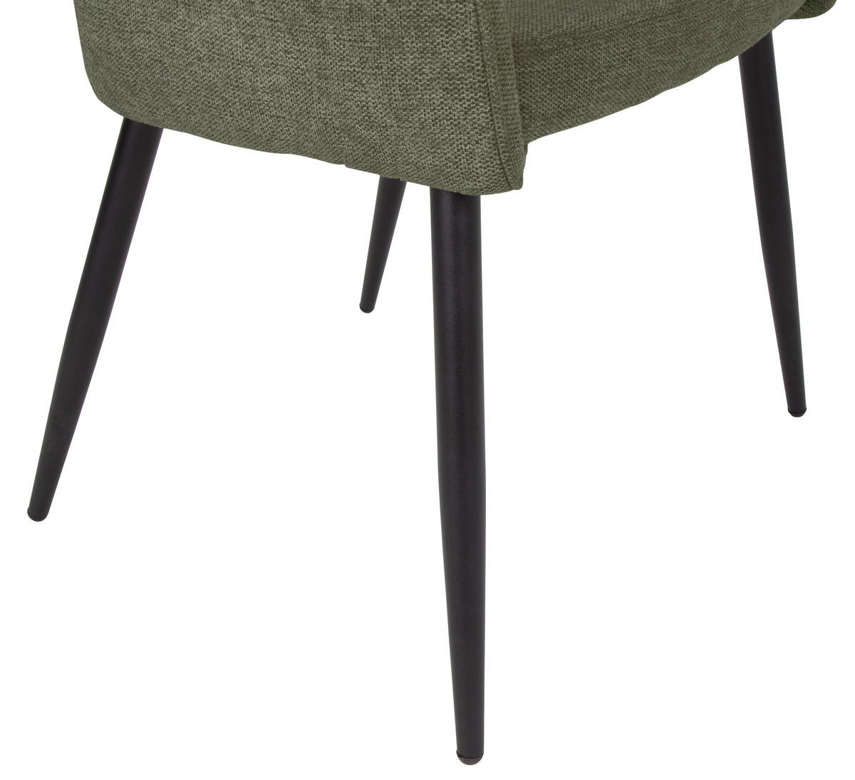 ARMLEHNSTUHL  in Webstoff  - Schwarz/Olivgrün, KONVENTIONELL, Textil/Metall (62/86/63cm) - SetOne by Musterring