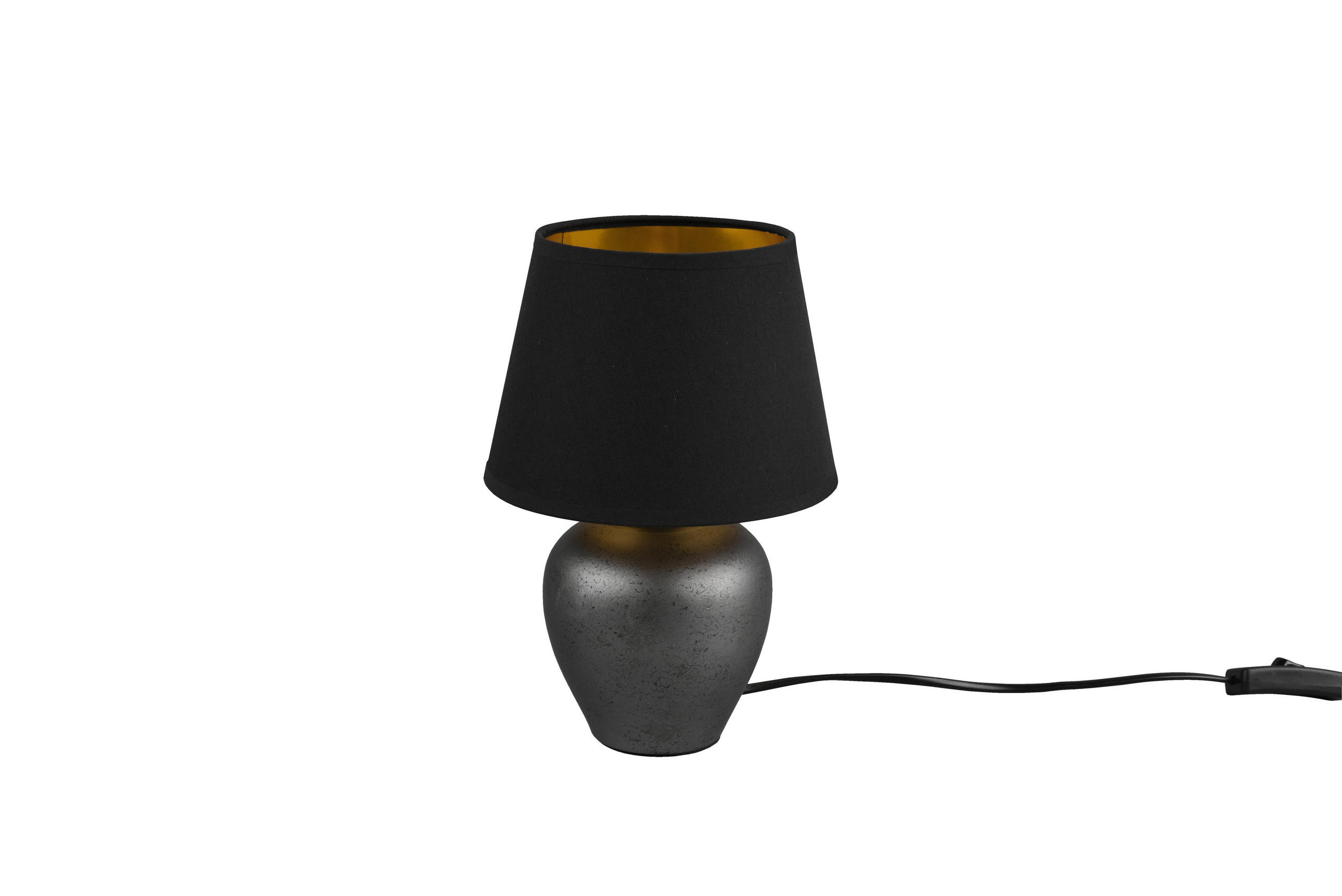 NAMIZNA SVETILKA ABBY 18,0/26,00 cm - zlate barve/črna, Basics, tekstil (18,0/26,00cm)