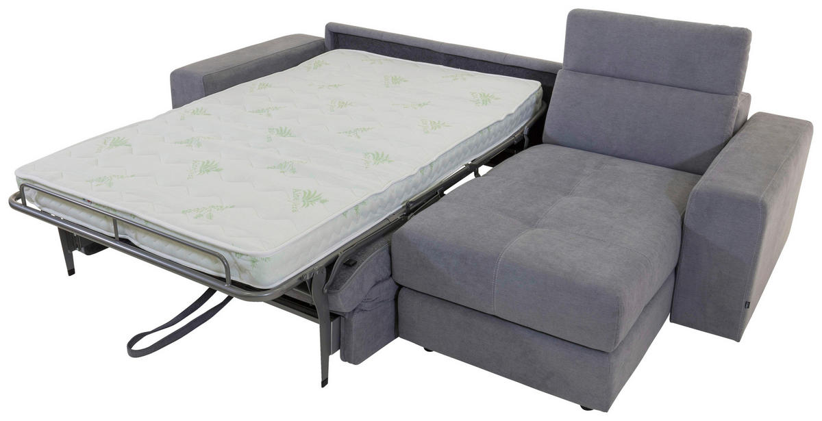 SAROKKANAPÉ textil szürke  - fekete/szürke, Modern, műanyag/textil (273/160cm) - Hom`in