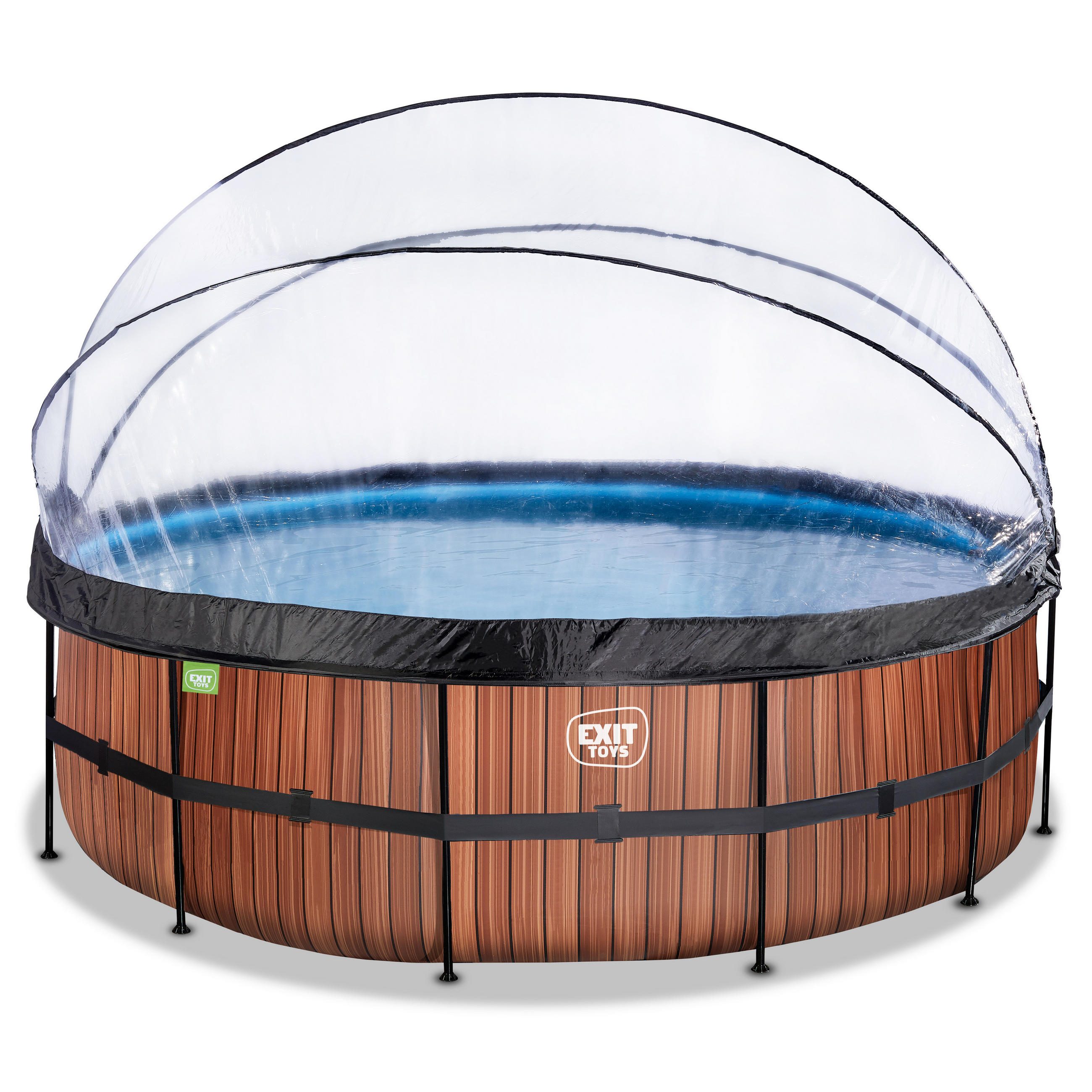 POOL SET 450/122 cm  - brun, Klassisk, plast (450/122cm) - EXIT Toys