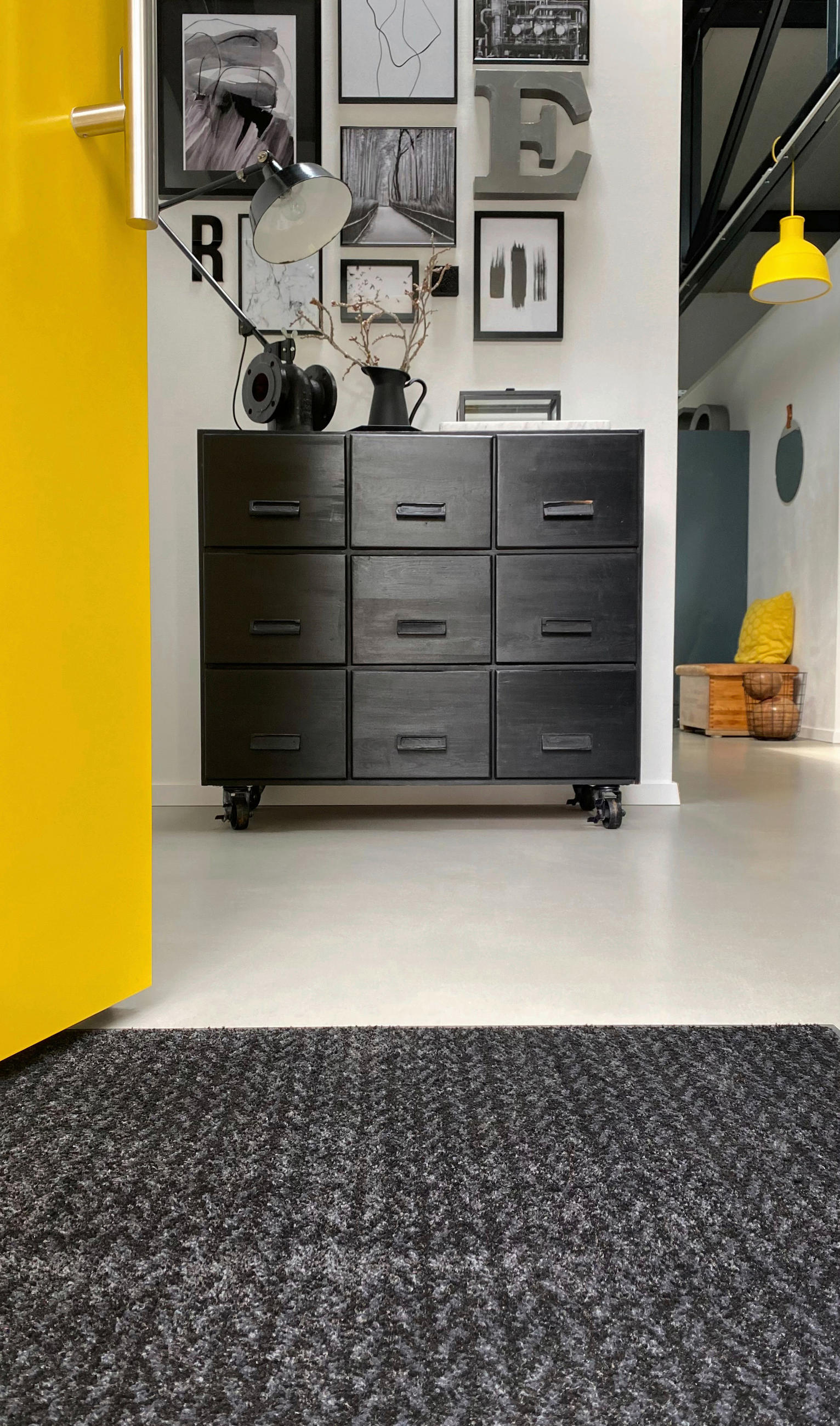 DVEŘNÍ ROHOŽKA, 75/120 cm, černá - černá, Konvenční, textil/plast (75/120cm) - Esposa