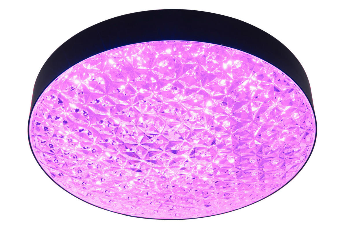 STROPNÍ LED SVÍTIDLO, 50/12 cm  - černá/čiré, Trend, plast (50/12cm) - Novel