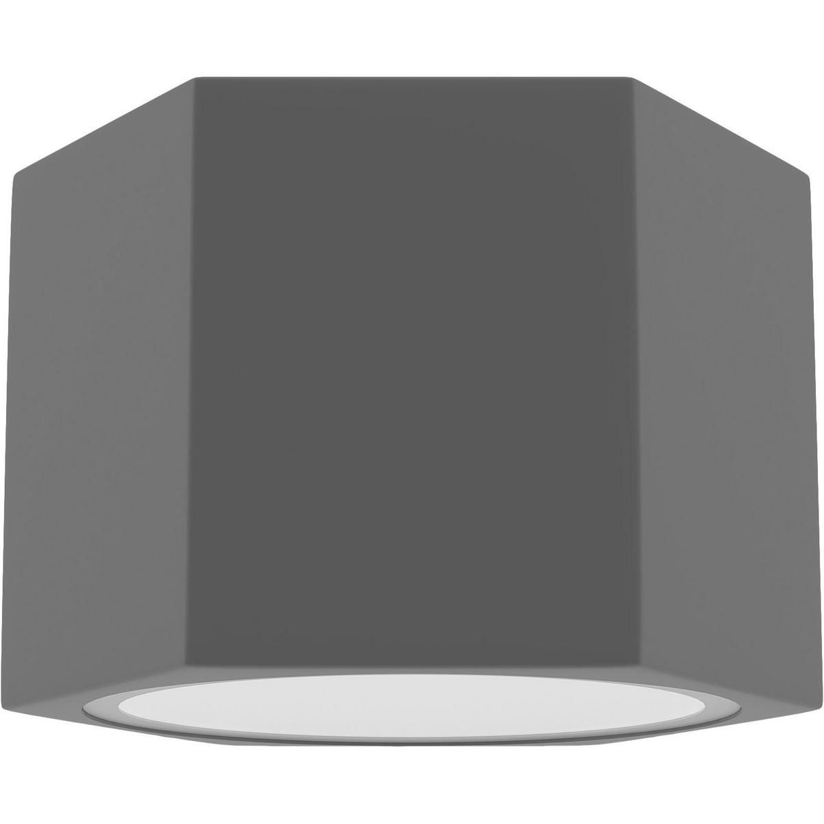 STROPNÍ BODOVÉ SVÍTIDLO, 12/8 cm  - šedá, Basics, dřevo (12/8cm)