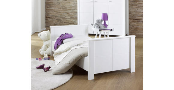 GITTERBETT Julija Weiß  - Weiß, Trend, Holz (147/85/80cm) - My Baby Lou