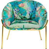 SESSEL in Flachgewebe Blau, Grün, Lila, Multicolor, Rotbraun  - Blau/Rotbraun, Design, Textil/Metall (76/73/68cm) - Ambia Home