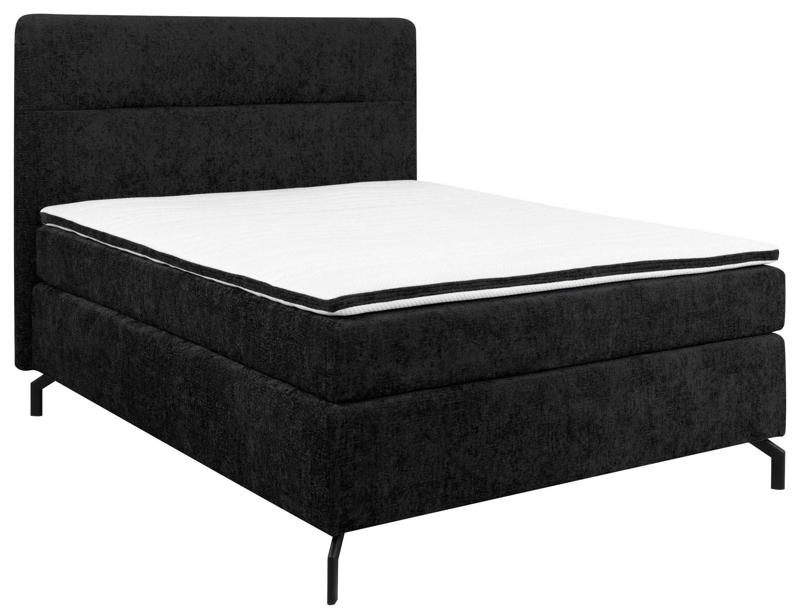 BOXSPRINGBETT 140/200 cm  in Schwarz  - Schwarz, Design, Textil/Metall (140/200cm) - Esposa