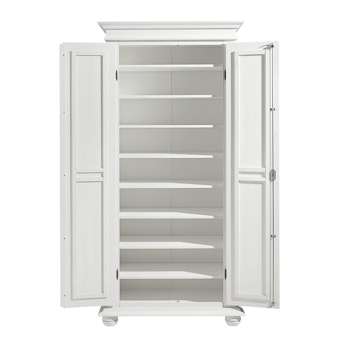 SCHUHSCHRANK Fichte massiv Weiß  - Weiß, LIFESTYLE, Holz (90/190/45cm) - Landscape