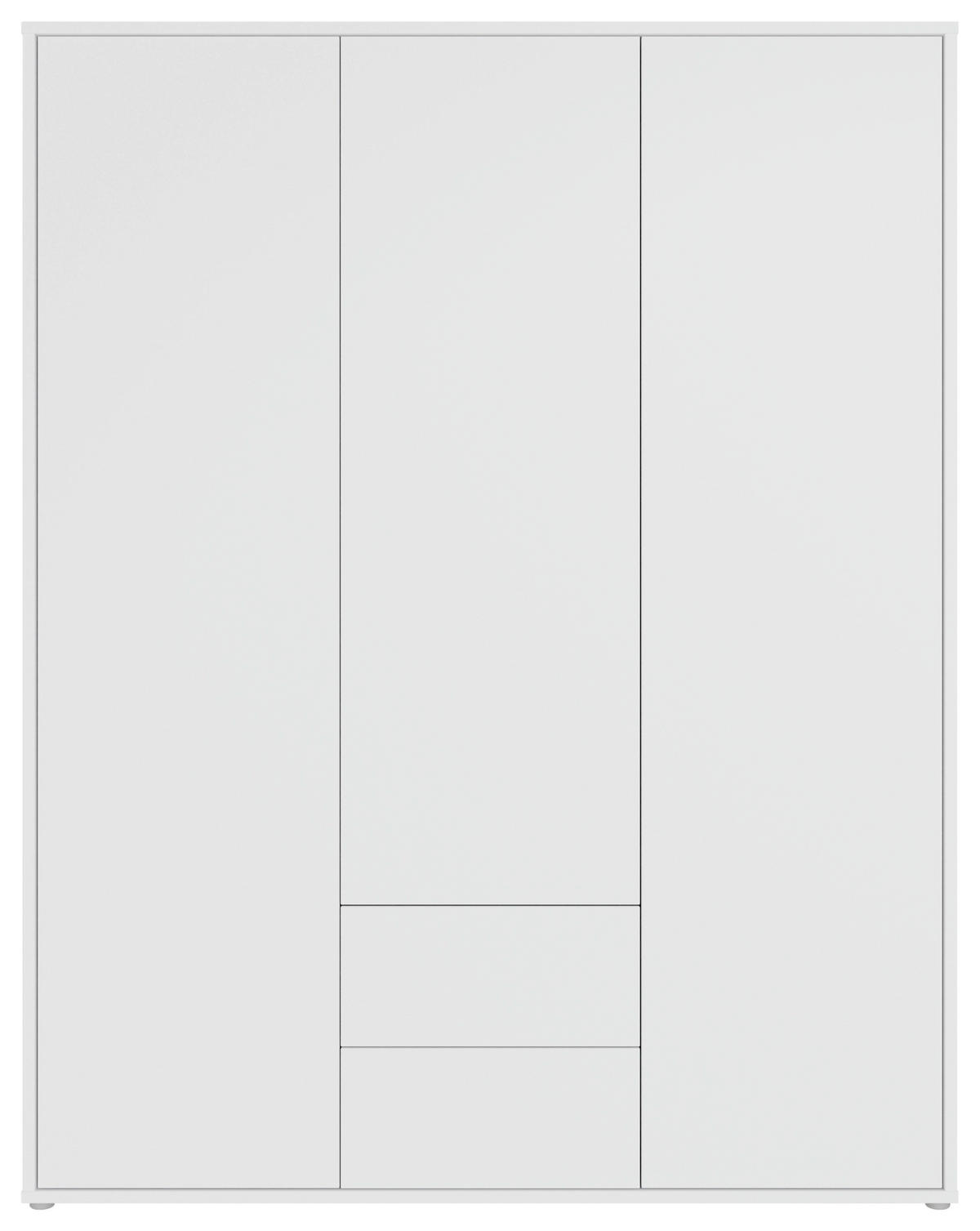 DREHTÜRENSCHRANK 169/214/60 cm,  in Weiß, 3-türig  - Weiß, Trend, Holzwerkstoff (169/214/60cm) - Carryhome