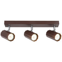 DECKENLEUCHTE 40,50/14,5/10,5 cm   - Chromfarben/Mokka, Trend, Kunststoff/Metall (40,50/14,5/10,5cm) - Novel