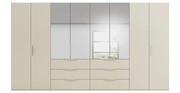 DREHTÜRENSCHRANK 400/223/61 cm,  in Champagner, 8-türig  - Champagner, Basics, Glas/Holzwerkstoff (400/223/61cm) - Novel