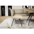 ECKBANK 225/165 cm  in Beige  - Beige/Schwarz, Design, Textil/Metall (225/165cm) - Moderano