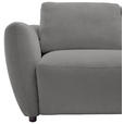 ECKSOFA  in Chenille Grau  307/224 cm  - Schwarz/Grau, KONVENTIONELL, Kunststoff/Textil (307/224cm) - Hom`in