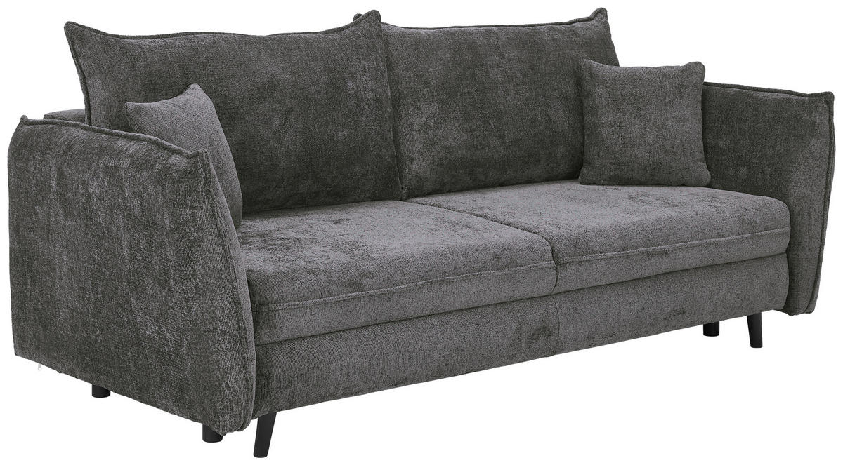 SOFA LEŽAJ antracit  - crna/antracit, Konvencionalno, tekstil/drvo (238/99/108cm) - Carryhome