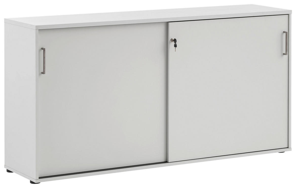 AKTENSCHRANK Hellgrau  - Hellgrau, KONVENTIONELL, Holzwerkstoff (160/84,2/41cm) - MID.YOU