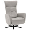 RELAXSESSEL in Leder Hellgrau  - Hellgrau/Schwarz, Design, Leder/Metall (76/112/83cm) - Beldomo Speed