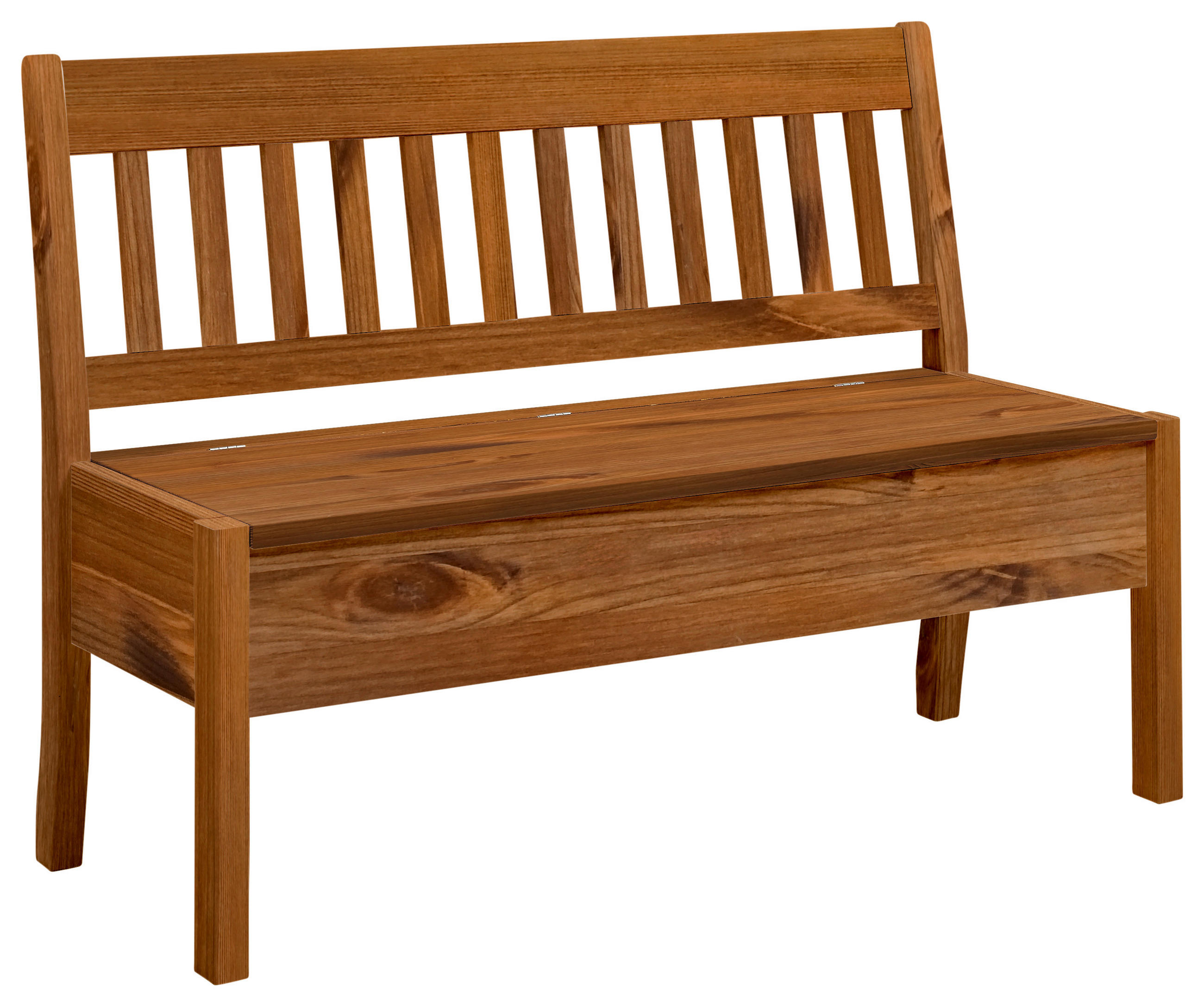 SITZBANK 130/93/58 cm Bernsteinfarben Kiefer massiv  - Bernsteinfarben, ROMANTIK / LANDHAUS, Holz (130/93/58cm) - Boxxx