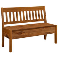 SITZBANK 130/93/58 cm Bernsteinfarben Kiefer massiv  - Bernsteinfarben, ROMANTIK / LANDHAUS, Holz (130/93/58cm) - Boxxx