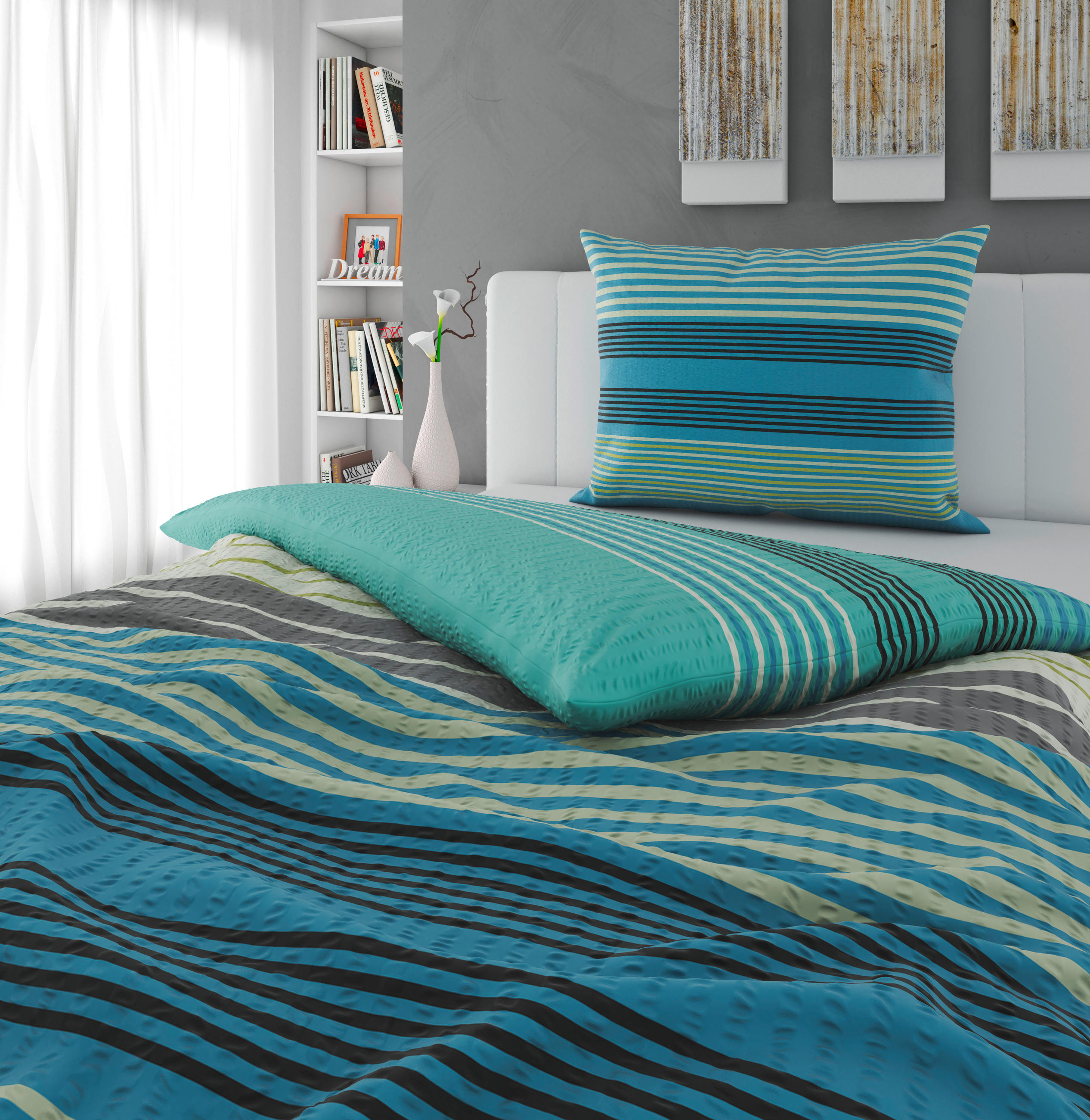 ÁGYNEMŰHUZAT-GARNITÚRA 140/200 cm  - színes, Konventionell, textil (140/200cm) - Esposa