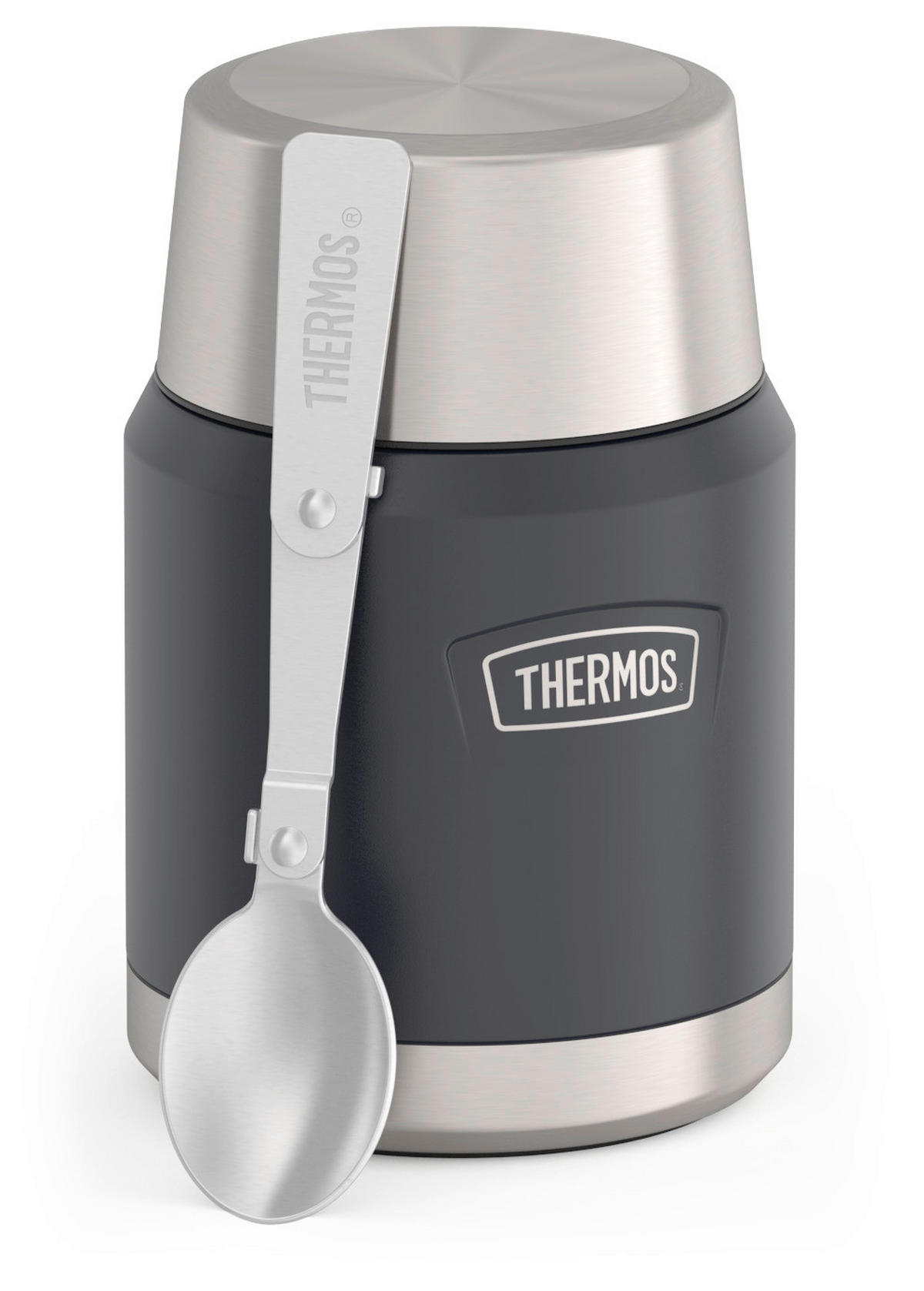 ISOLIERSPEISEGEFÄSS ICON 0,47 L  - Dunkelgrau, Basics, Metall (0,47l) - Thermos
