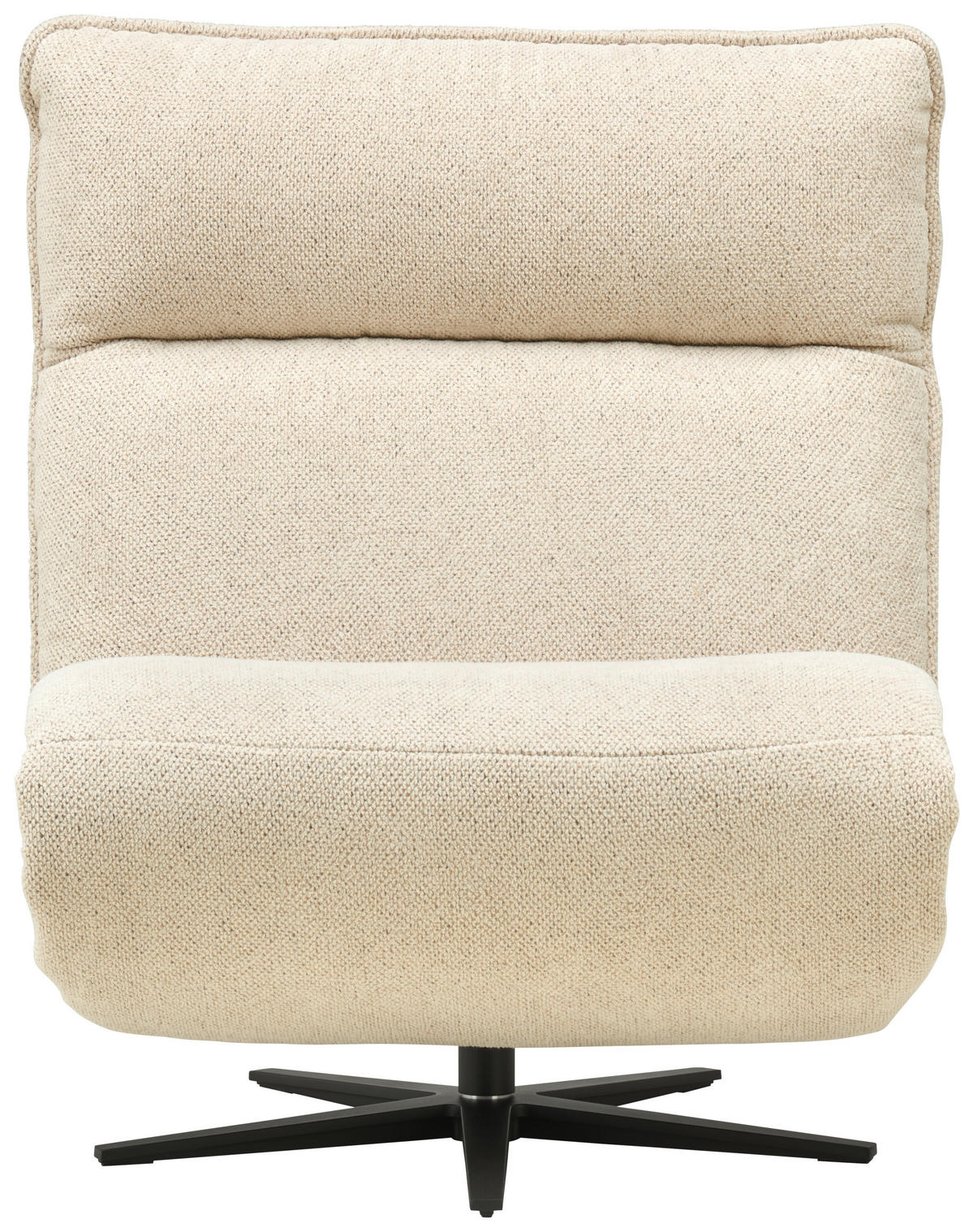 RELAXSESSEL Webstoff Rücken echt, Relaxfunktion, Kopfteilverstellung    - Creme/Schwarz, MODERN, Textil/Metall (90/106/96cm) - Chilliano
