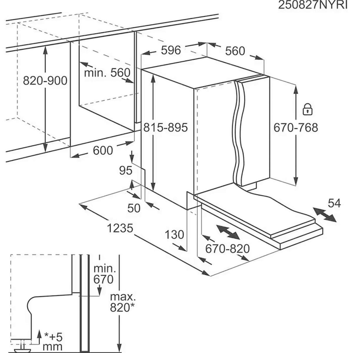 GESCHIRRSPÜLER GN970BT  - Edelstahlfarben, Basics, Metall (60/82/56cm) - AEG