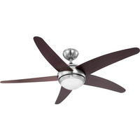 DECKENVENTILATOR 132/37,2 cm   - Wengefarben, Basics, Glas/Holz (132/37,2cm) - Globo