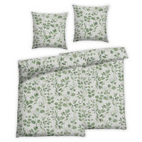 BETTWÄSCHE 4-teilig Seersucker 135/200 cm  - Salbeigrün, Basics, Textil (135/200cm) - Florella