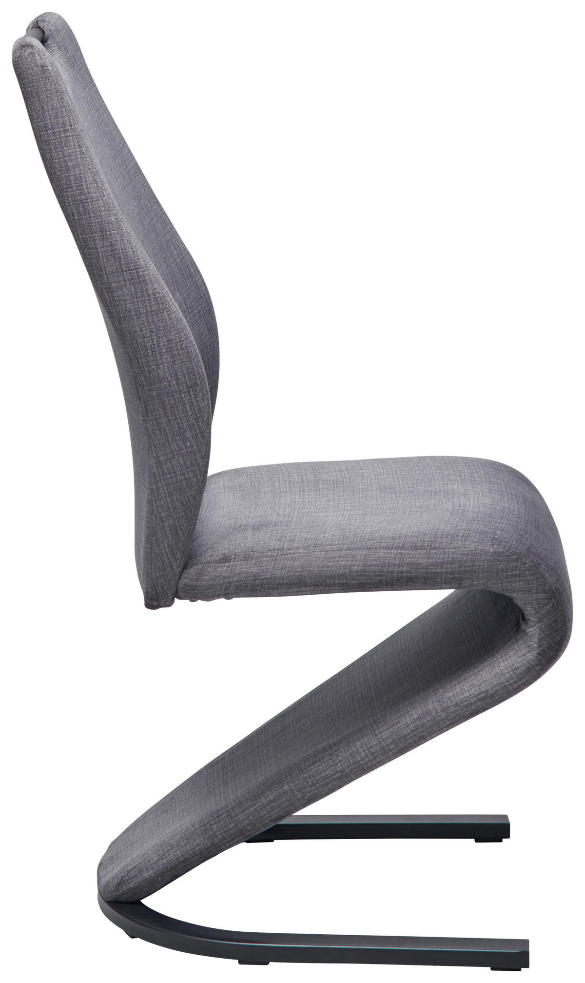 SCHWINGSTUHL  in Eisen Webstoff  - Schwarz/Grau, LIFESTYLE, Textil/Metall (44/105/65cm) - MID.YOU