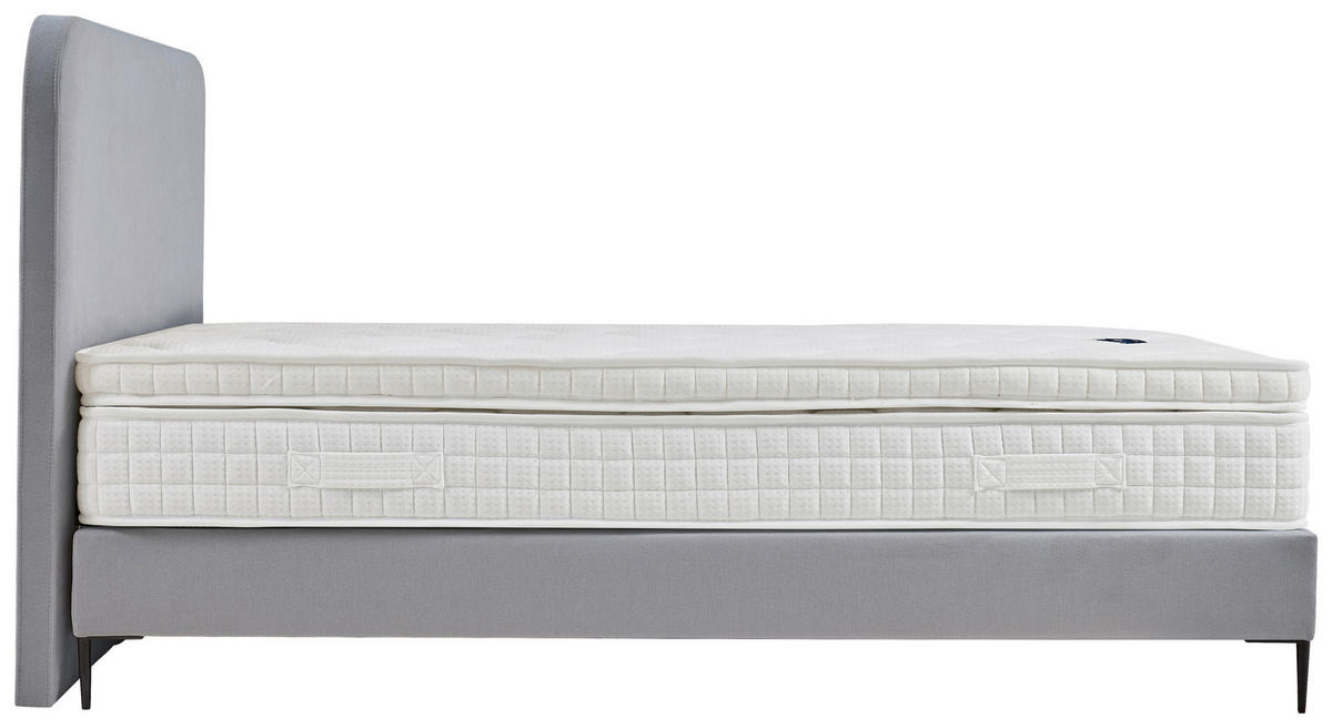 POSTEL BOXSPRING, 180/210 cm, světle šedá - černá/světle šedá, Moderní, kov/kompozitní dřevo (180/210cm) - MID.YOU