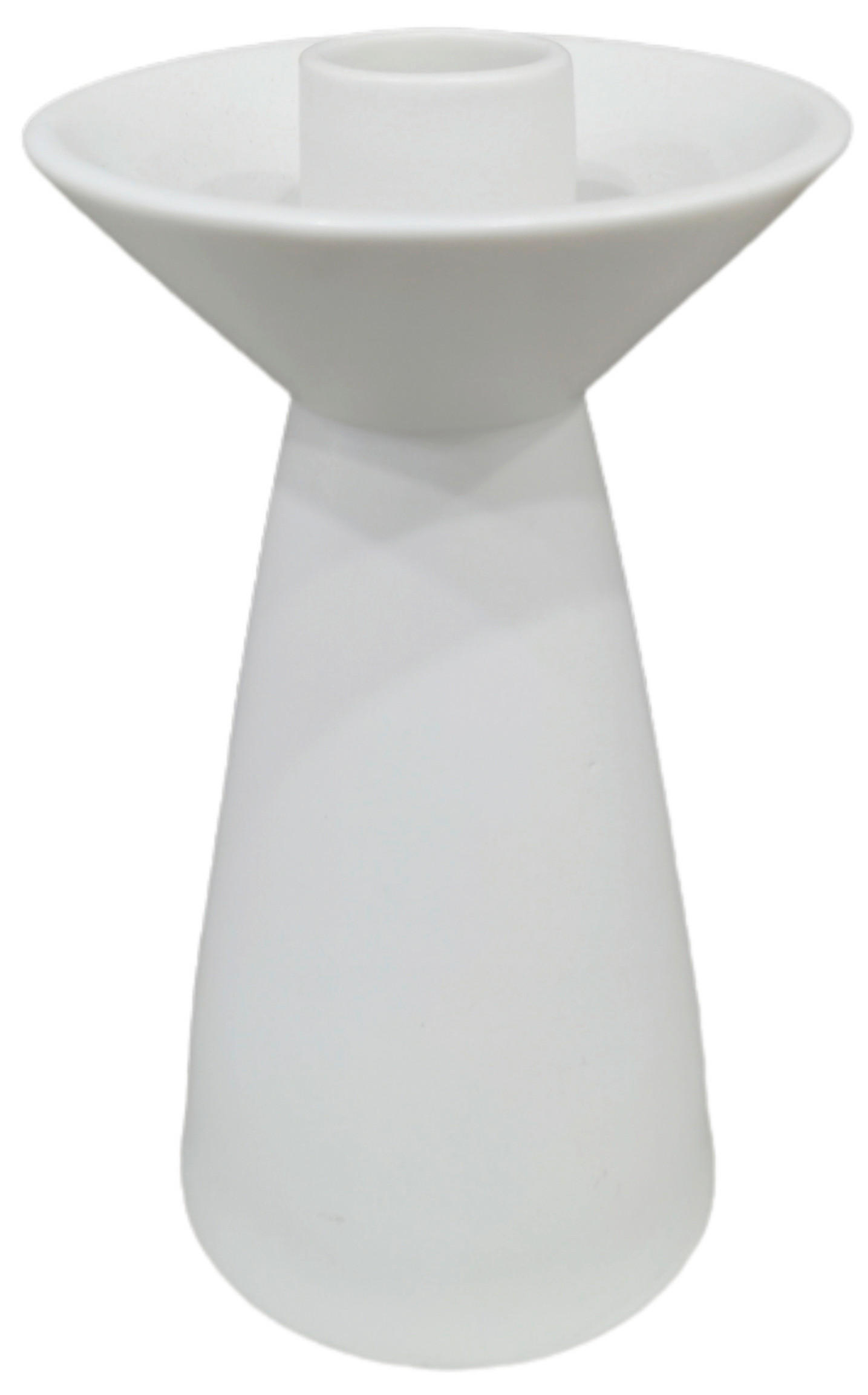 KERZENHALTER - Weiß, Basics, Keramik (9/16,1cm) - Ambia Home